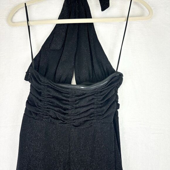 Urban Outfitters Silence & Noise Aston Halterneck Jumpsuit Small NWT Glitter - Picture 8 of 11